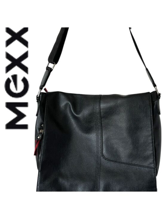 Mexx Other - Mexx Black Leather Messenger Bag